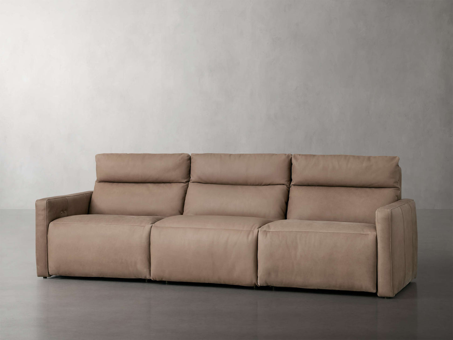 Rowland Tailored Leather Three-Piece Motion Modular Sofa