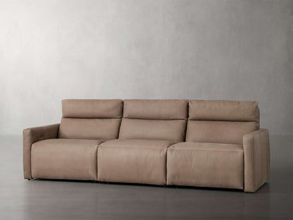 Rowland Tailored Leather Three-Piece Motion Modular Sofa