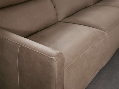 Rowland Tailored Leather Three-Piece Motion Modular Sofa