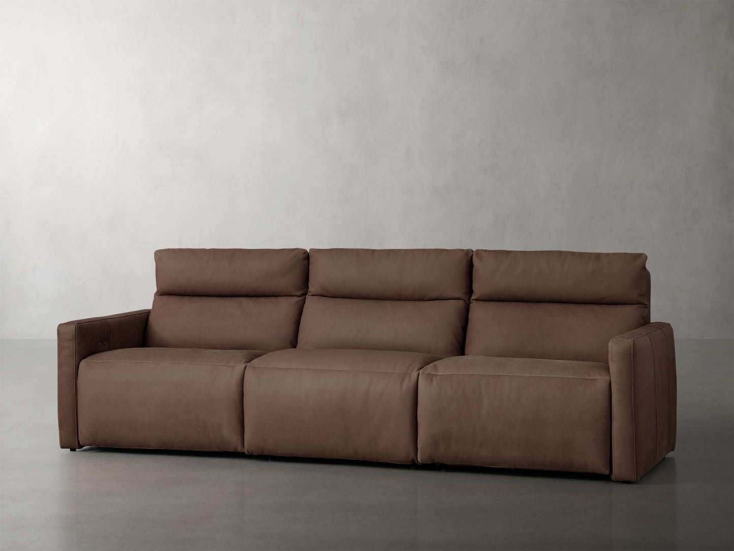Rowland Tailored Leather Three-Piece Motion Modular Sofa