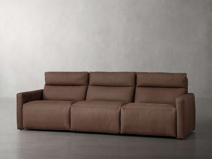 Rowland Tailored Leather Three-Piece Motion Modular Sofa