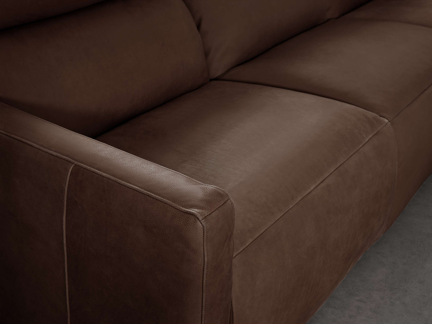 Rowland Tailored Leather Three-Piece Motion Modular Sofa