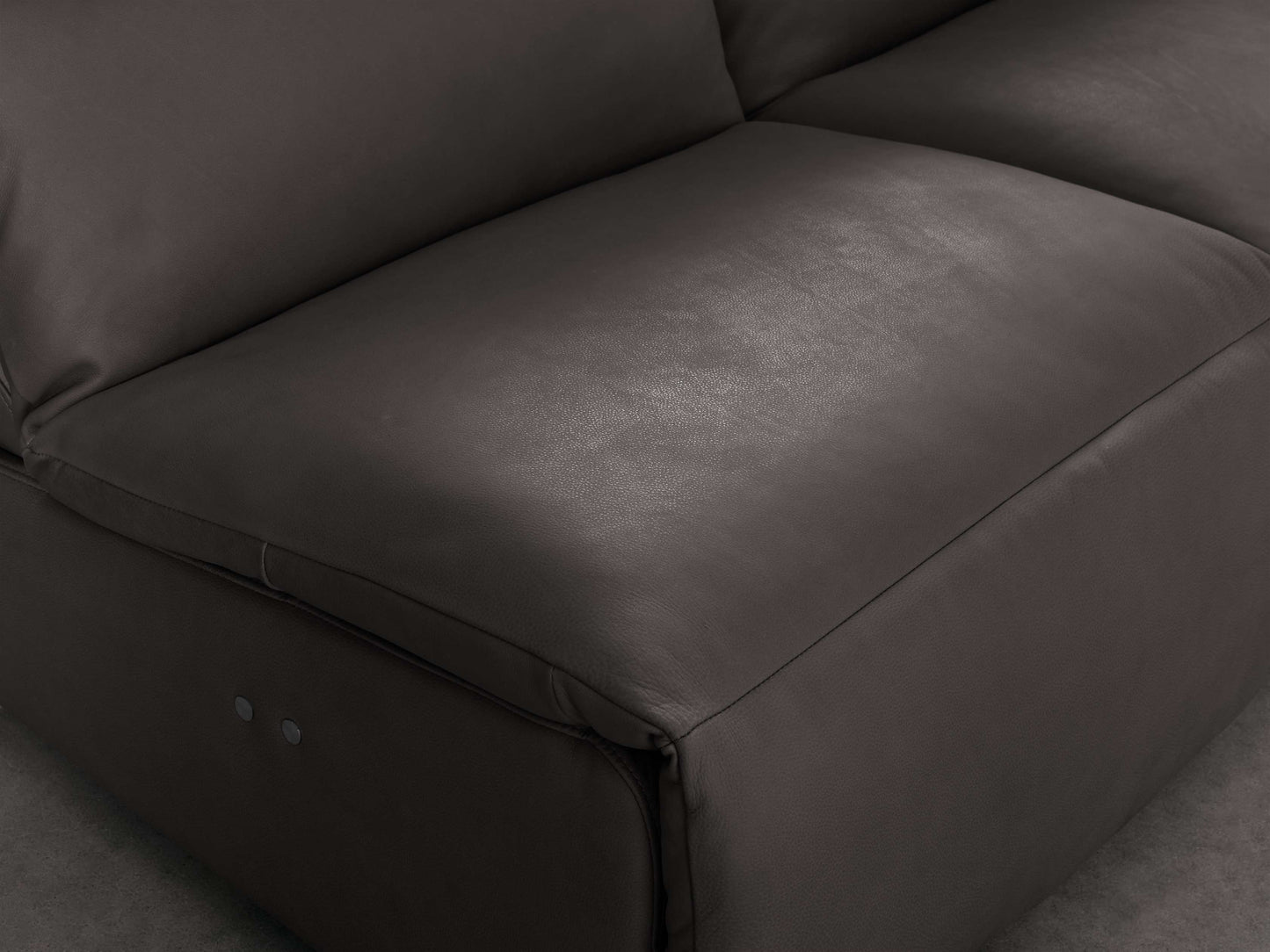 Rowland Tailored Leather Four-Piece Armless Motion Modular Sofa