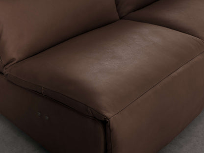 Rowland Tailored Leather Four-Piece Armless Motion Modular Sofa
