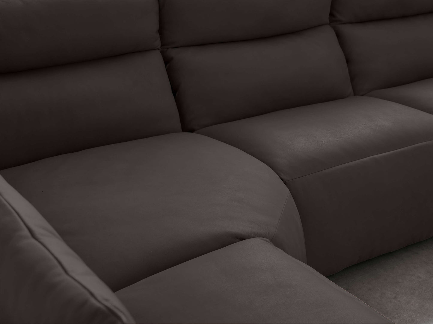 Rowland Tailored Leather Five-Piece Armless Motion Corner Sectional