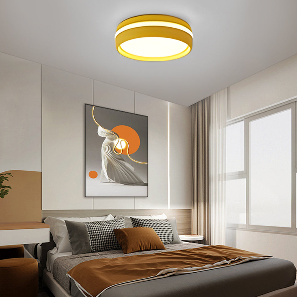 7.9-Inch Round Flush Mount Lighting LED Ceiling Light Acrylic Ceiling Lamp Ceiling-Mounted LED Light for Bedroom