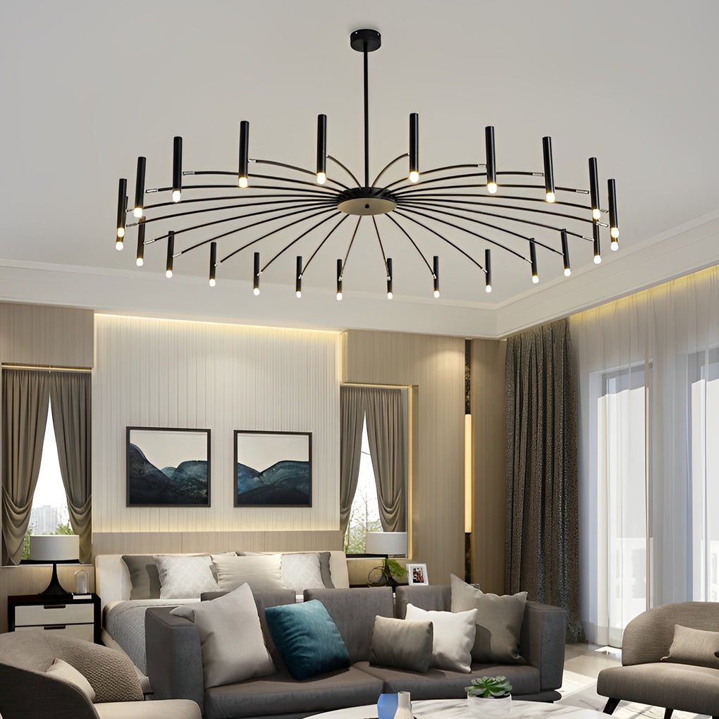 Adjustable Metal DIY Three Step Dimming LED Minimalist Chandelier