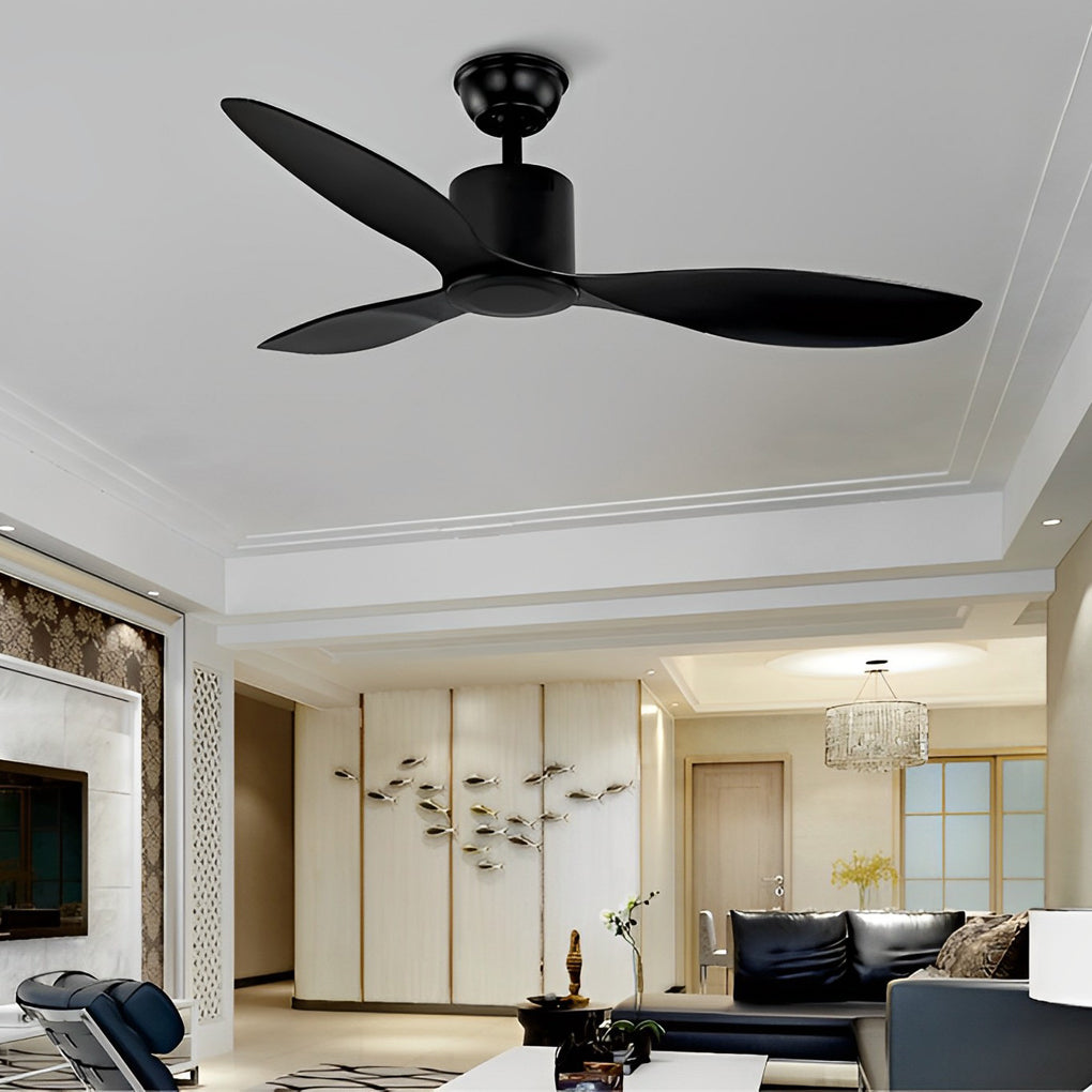 3 Blades Mute LED Dimmable with Remote Modern Ceiling Fans with Lights