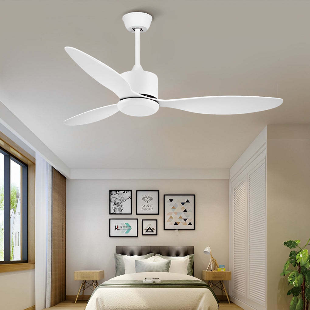 3 Blades Mute LED Dimmable with Remote Modern Ceiling Fans with Lights