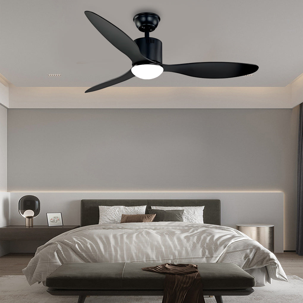 3 Blades Mute LED Dimmable with Remote Modern Ceiling Fans with Lights