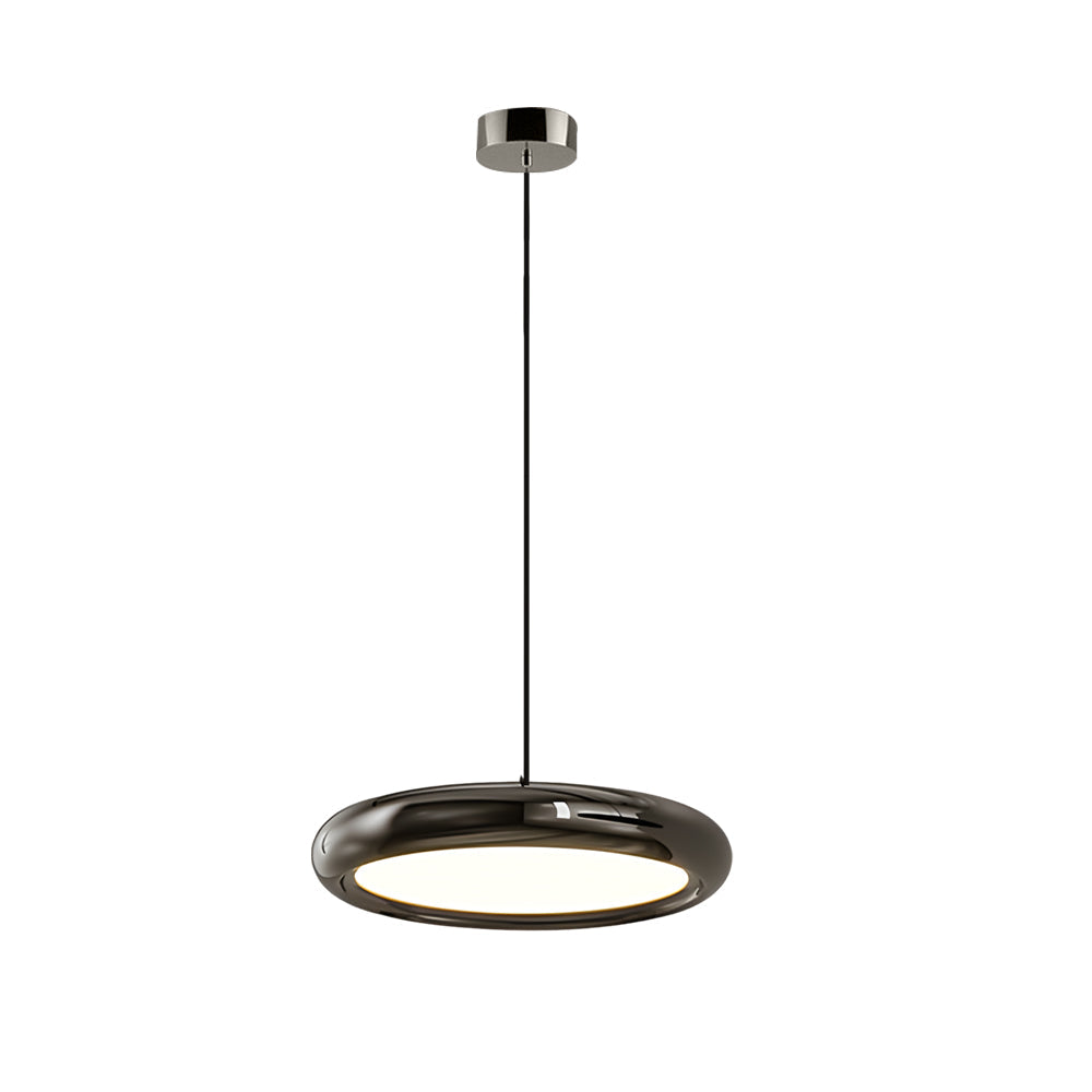 Modern 1/3-Light Black/chrome Round Metallic LED Pendant Light