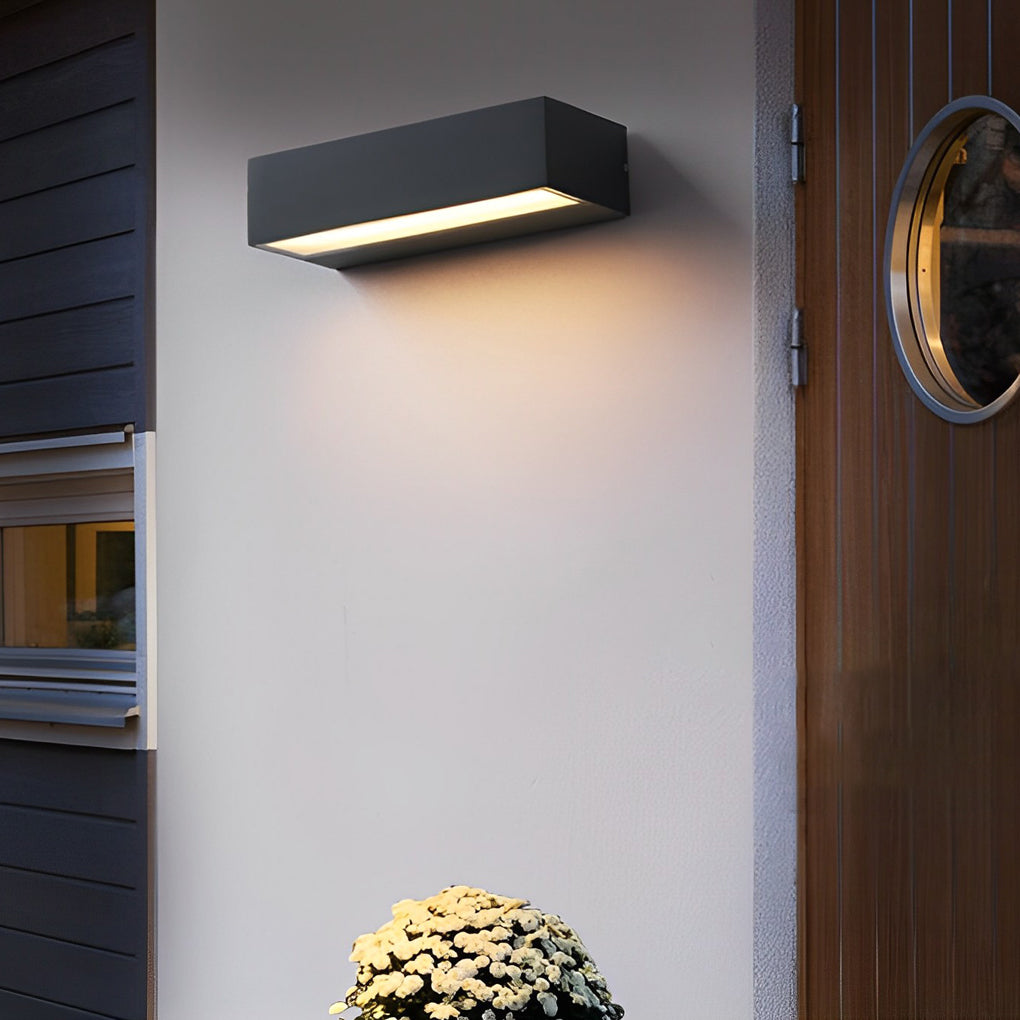 Minimalist Strip Waterproof LED Black Modern Outdoor Wall Washer Light