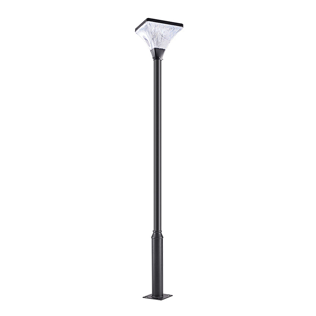 Stripes Waterproof Square Intelligent Modern Solar Garden Lamp Post