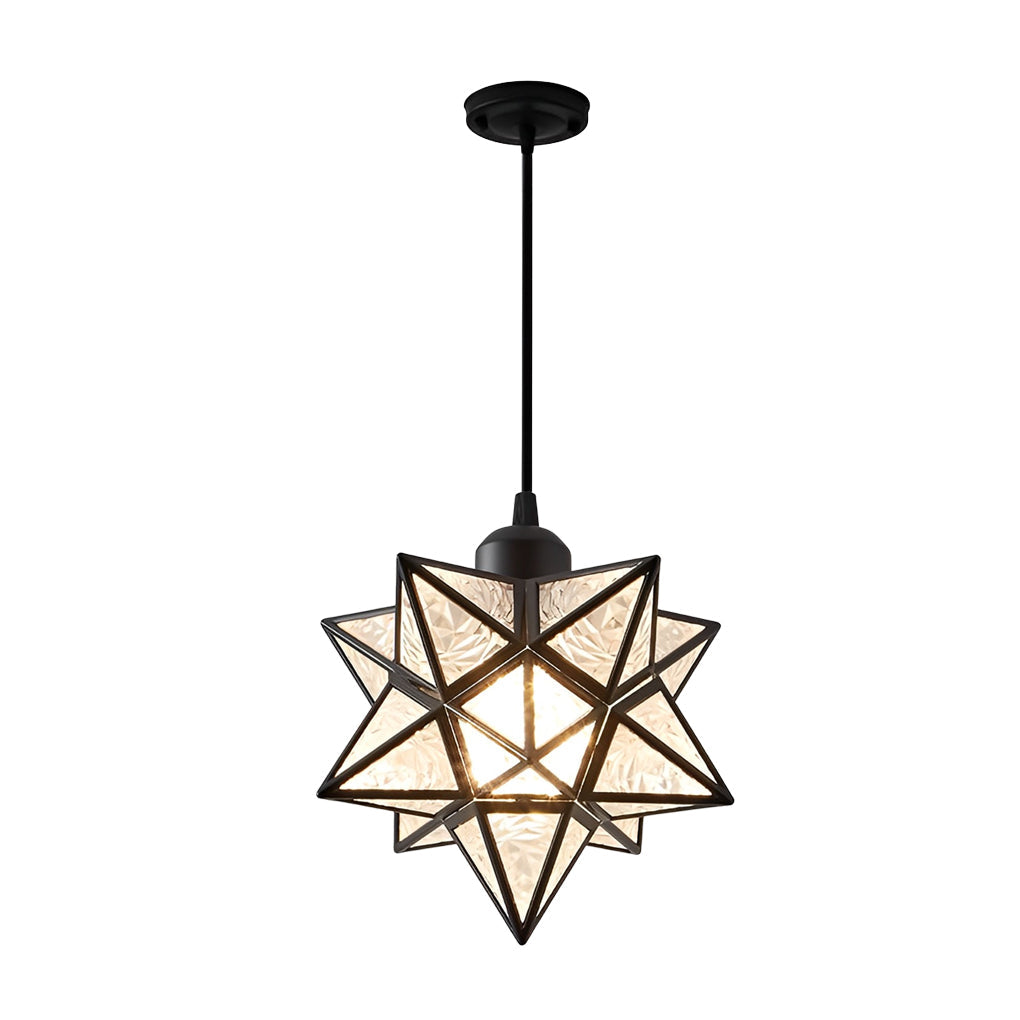 Creative Five-Pointed Star Three Step Dimming Modern Pendant Lights