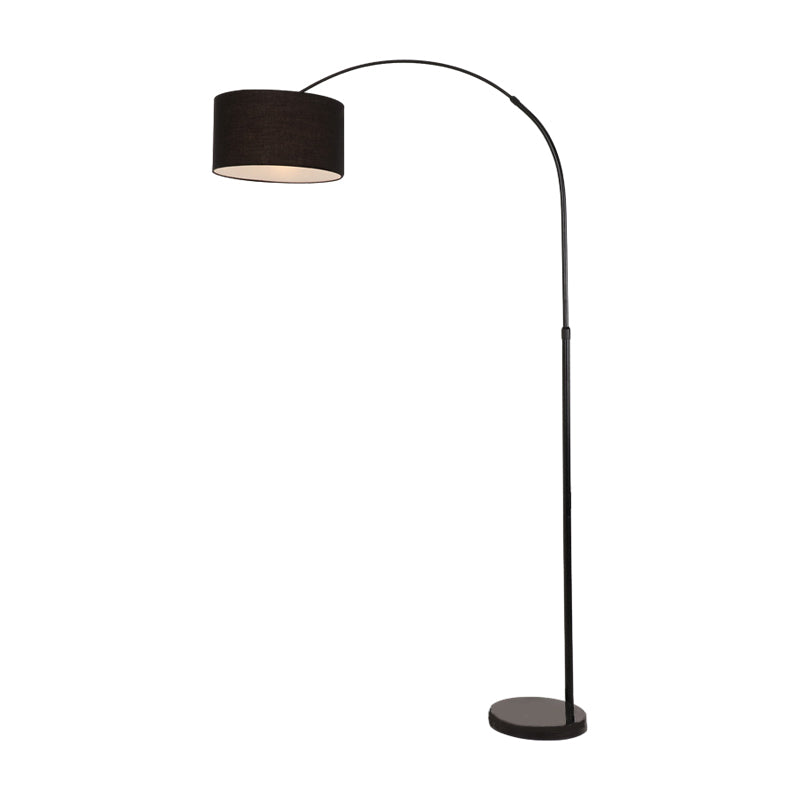 [Clearance Sale] Marble Base and Shaded Adjustable Arc Floor Lamp