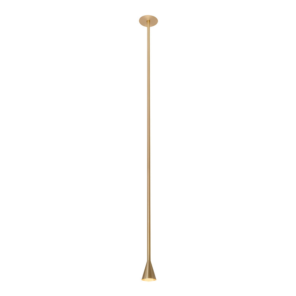 39.37'' Modern Vertical Long Metallic Tube Cone Pendant Light