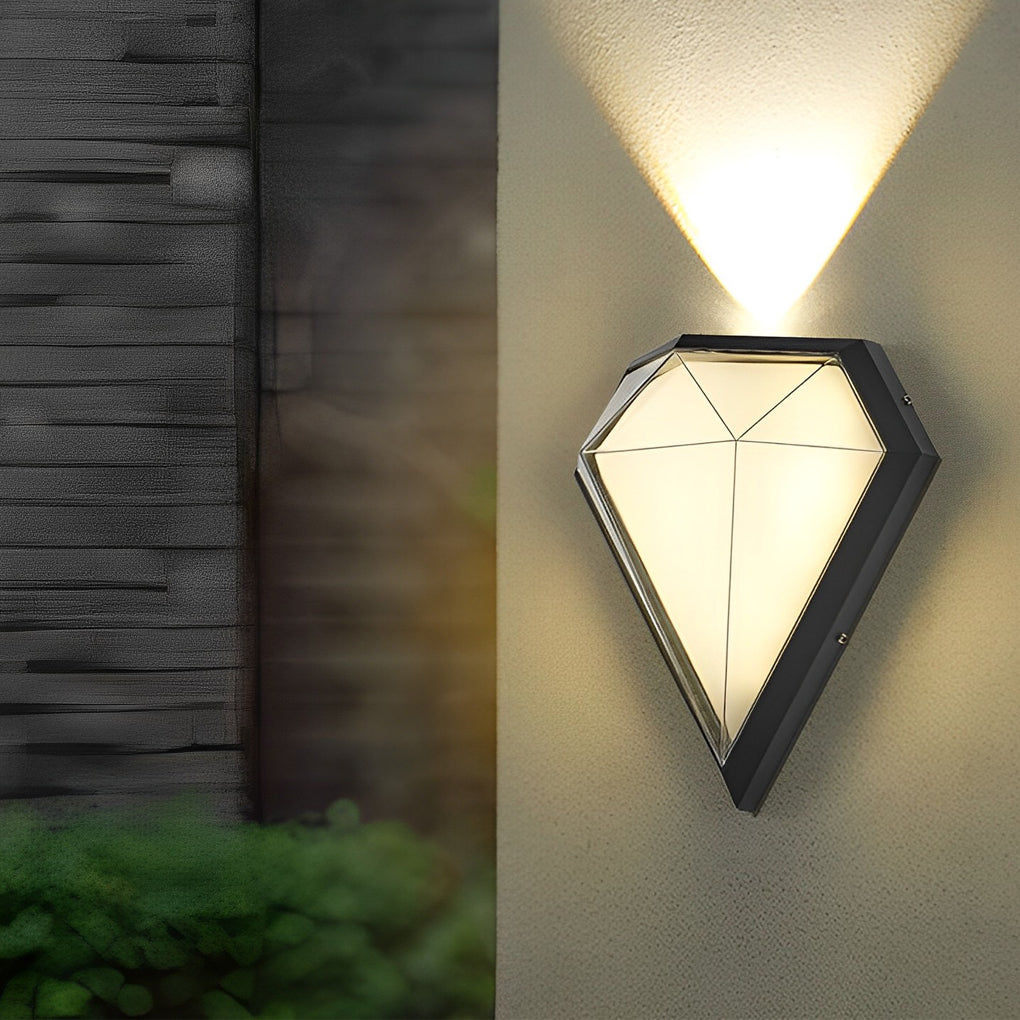 Creative Geometric LED Waterproof Black Modern Wall Lamp Exterior Lights