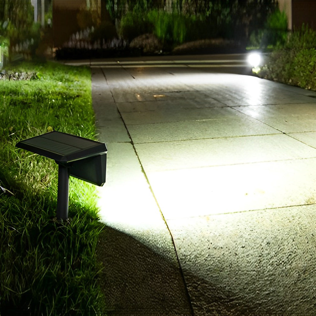 2PCS Waterproof IP65 LED Black Modern Solar Lights Outdoor Lawn Lamp