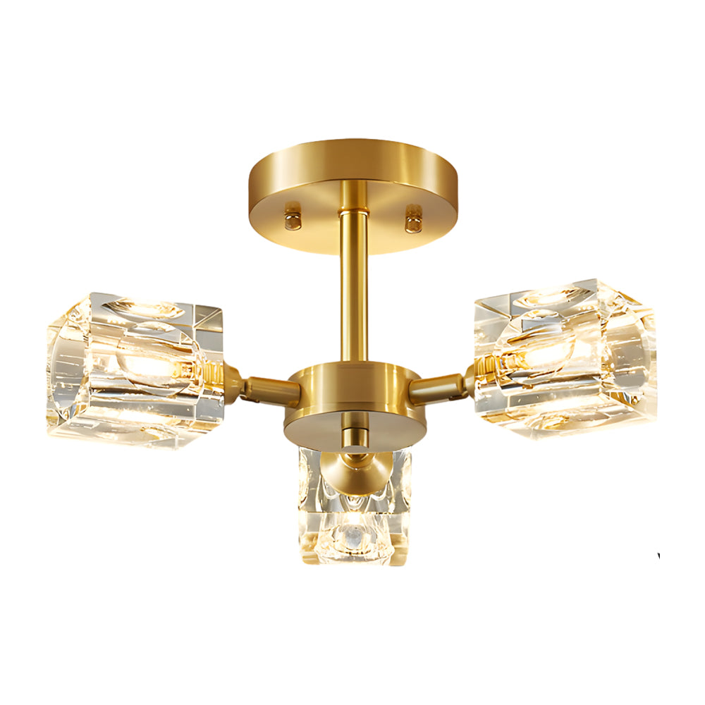 3/4/5/6-Light 180° Adjustable Crystal Shades Ceiling Light Fixture