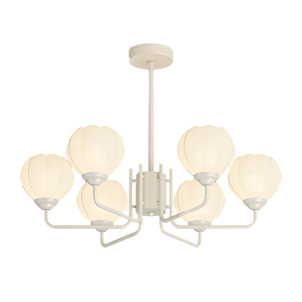 6 Flowers Round Bell Orchid Three Step Dimming Modern Hanging Lights Fixture