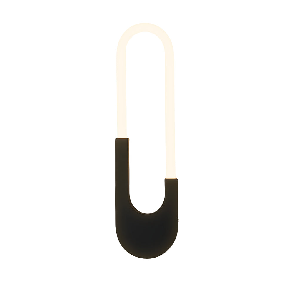 Modern Indoor Oval LED Wall Sconces - 16'' H, Gold/Black