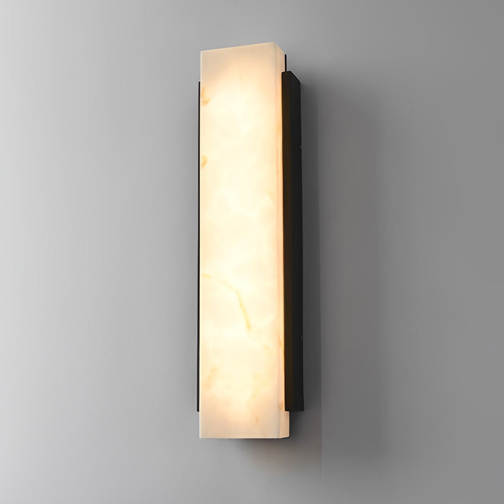 Rectangular Metal LED Waterproof Black Modern Outdoor Wall Lights