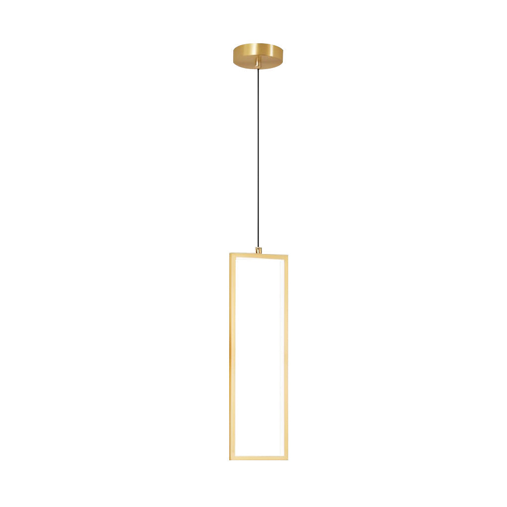 Mini Rectangular Three Step Dimming LED Minimalist Small Pendant Light