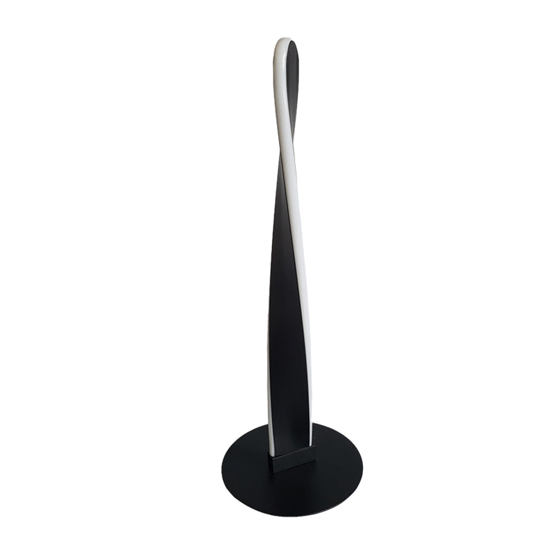 Minimalist Twisted Flast Column LED Art Iron Acylic Table Lamp