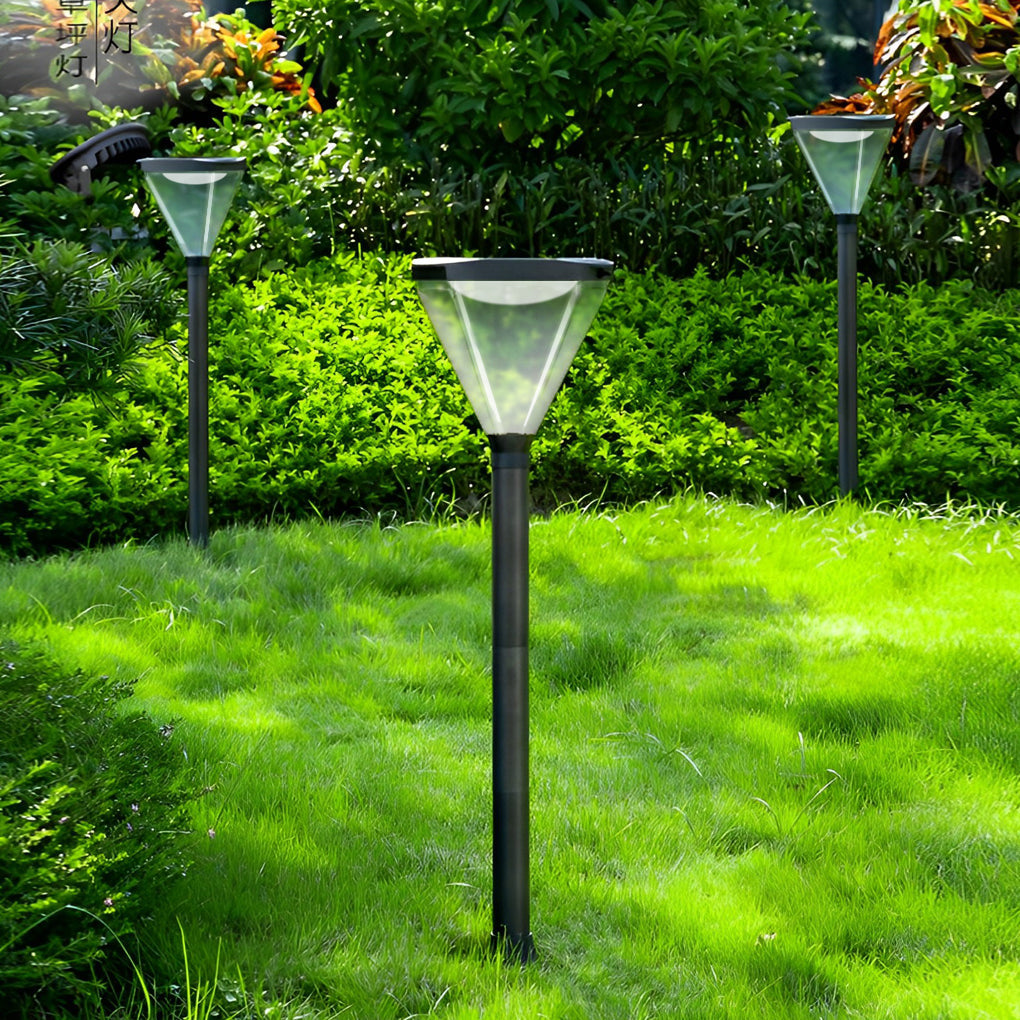 Waterproof Intelligent Light Control Led Black Modern Solar Lawn Lamp