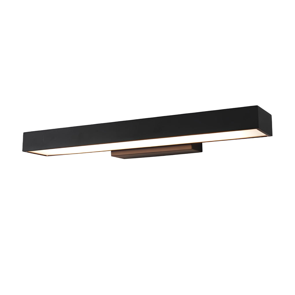 Outdoor Motion Sensor Black Rectangle Wall Light