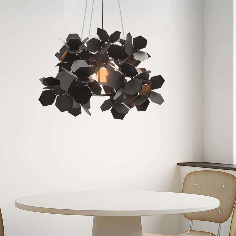 Italian Iron Postmodern Art Designer Black Coffee Chandelier