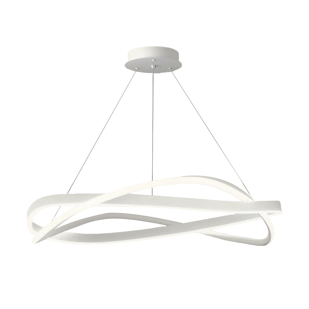 Circular Wave Rings Three Step Dimming Minimalist Nordic Chandelier