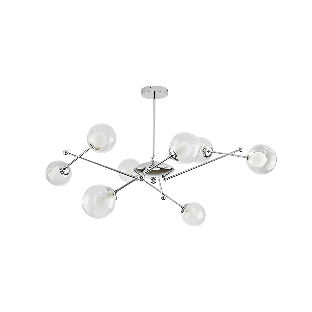 Minimalist Three Step Dimming Glass Globe American Style Chandelier