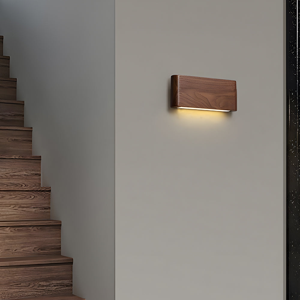 Linear Walnut Wood LED Wall Sconce