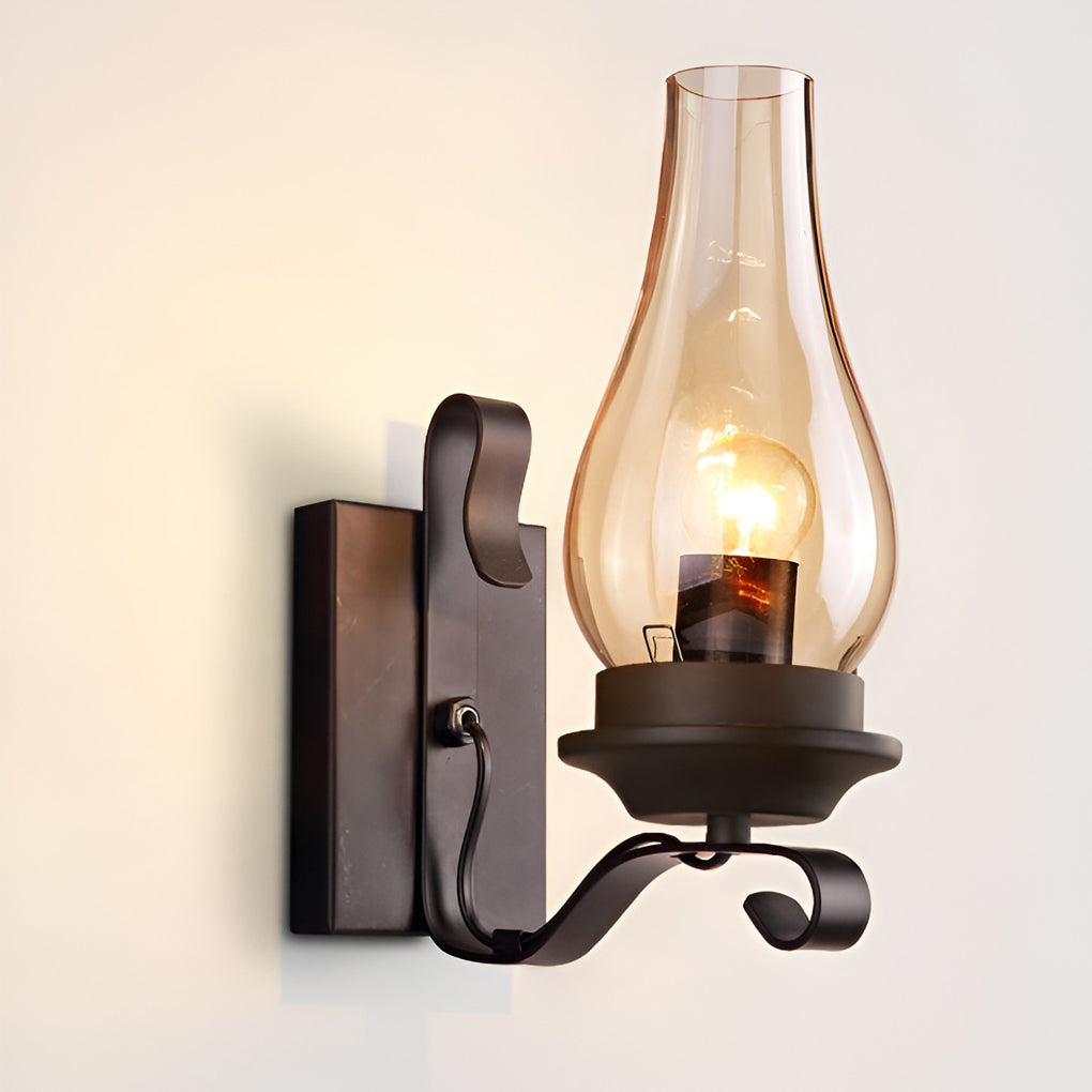 Retro Glass E27 Industrial Wall Lamp Wall Sconces Lighting