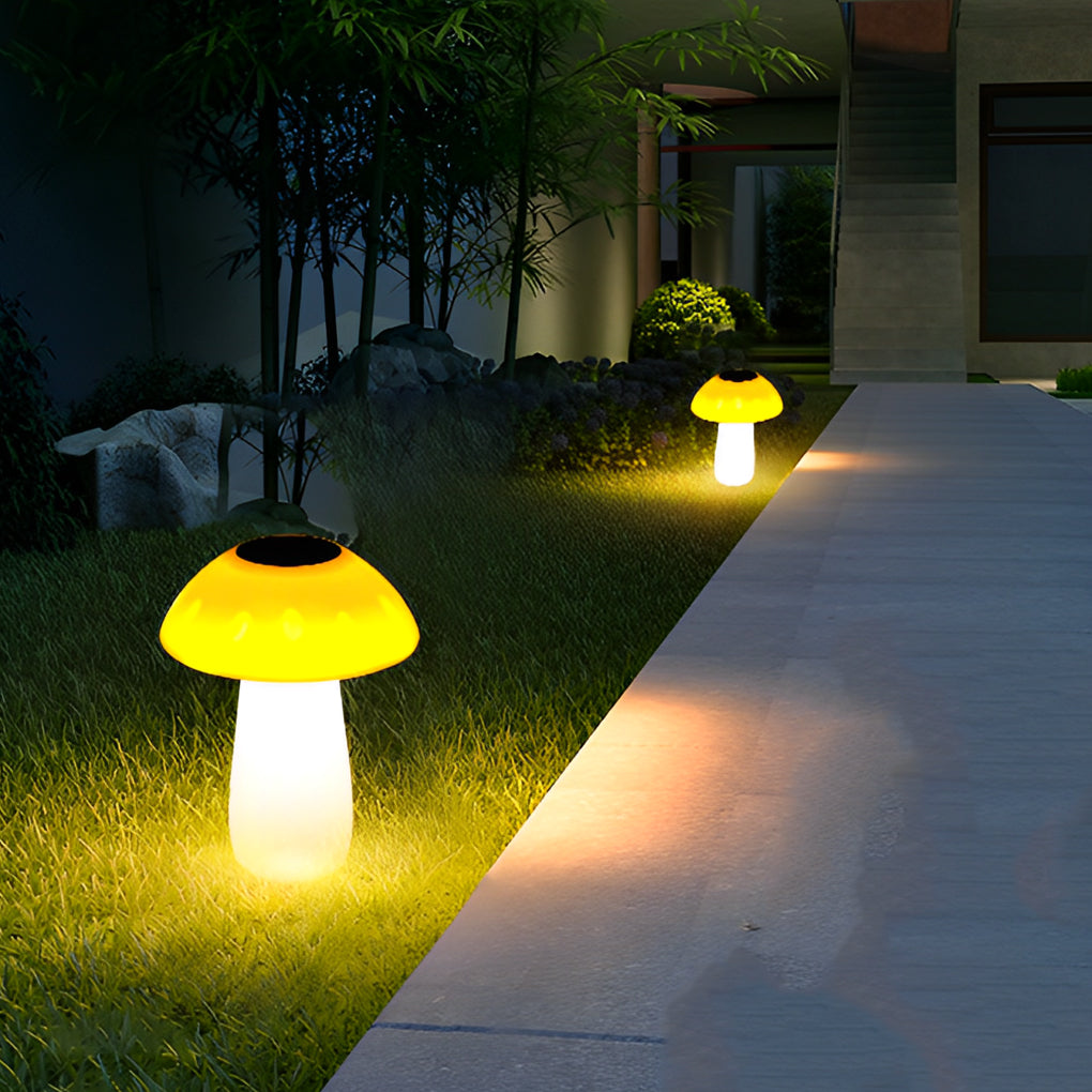 Mushroom Waterproof LED Intelligent Light-controlled Solar Lawn Lights