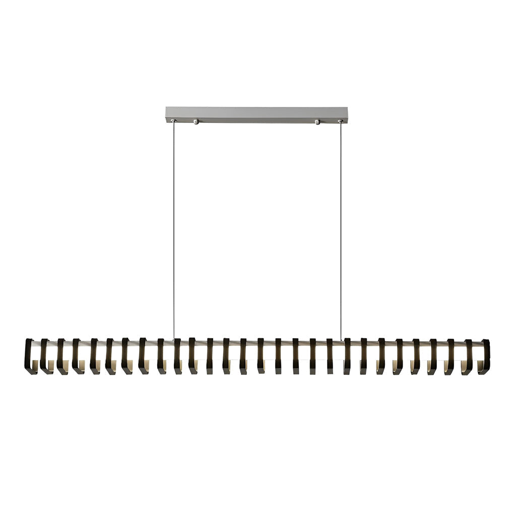 Minimalist Square Frame Decor Three Step Dimming Modern Chandelier Light