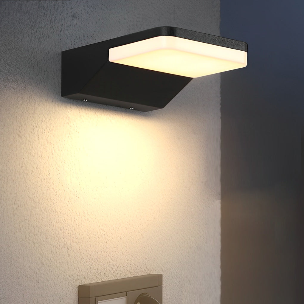 Rectangular Creative LED Waterproof Black Modern Outdoor Wall Sconces Lighting