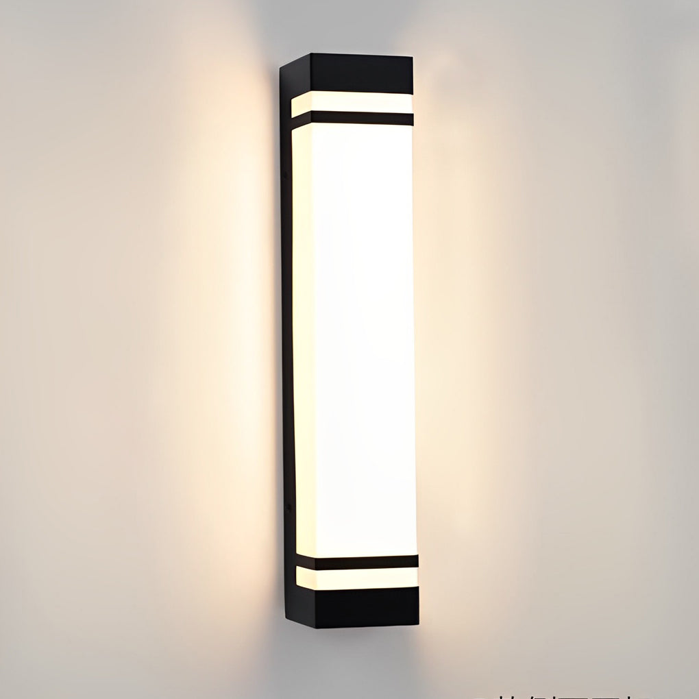 Waterproof Strip LED Black Modern Outdoor Wall Light Fixture Wall Lamp