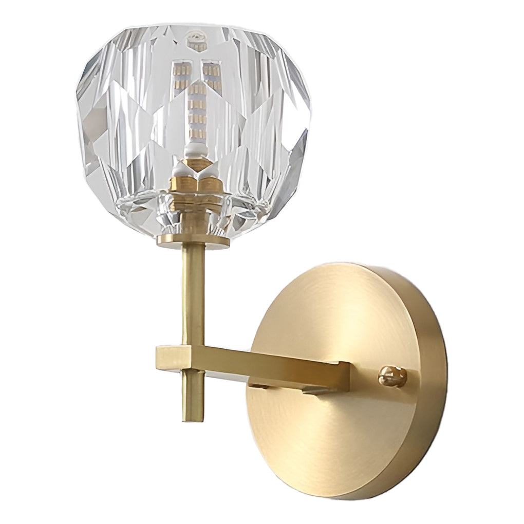 [Clearance Sale] Ball-shaped LED Crystal Gold Postmodern Plug in Sconce Lighting Wall Lamp