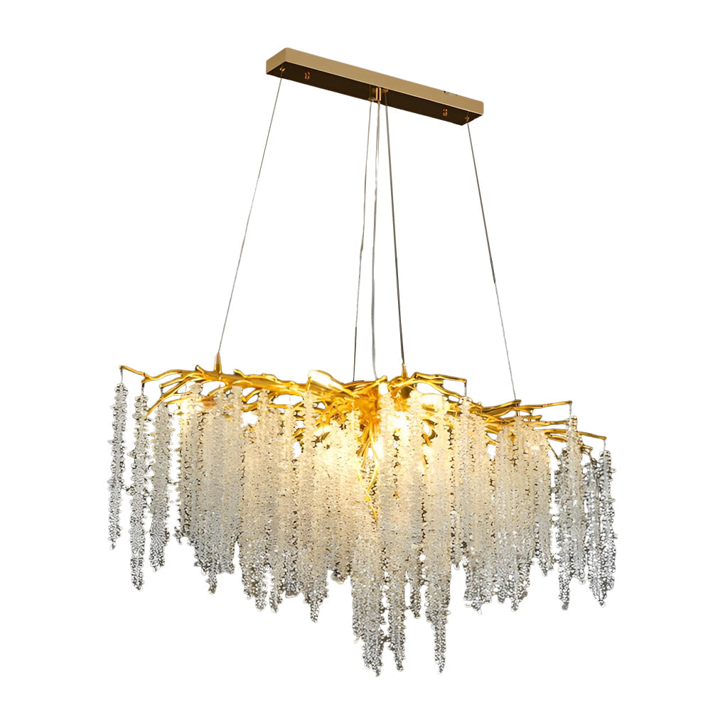 Creative Branches Crystal Pendant Decor 3 Step Dimming Modern Chandelier