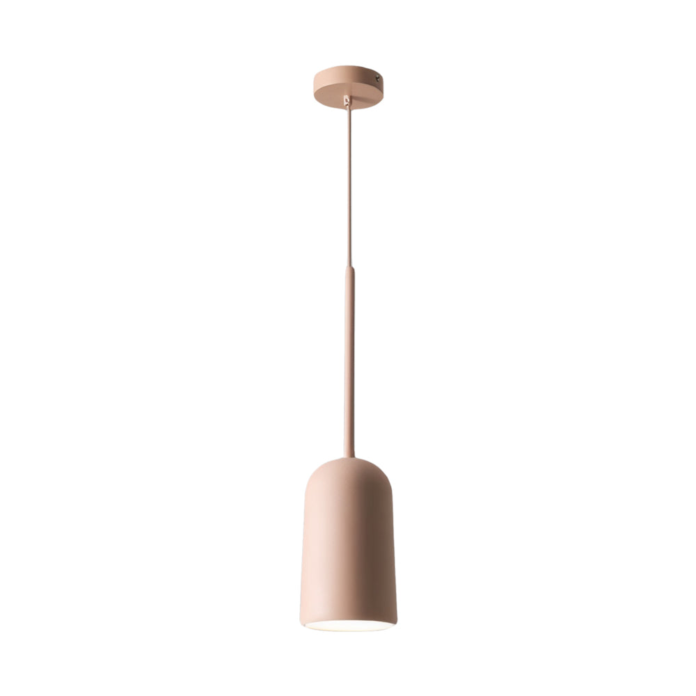 1-Light Resin Pink Figura Arc Pendant Lamp