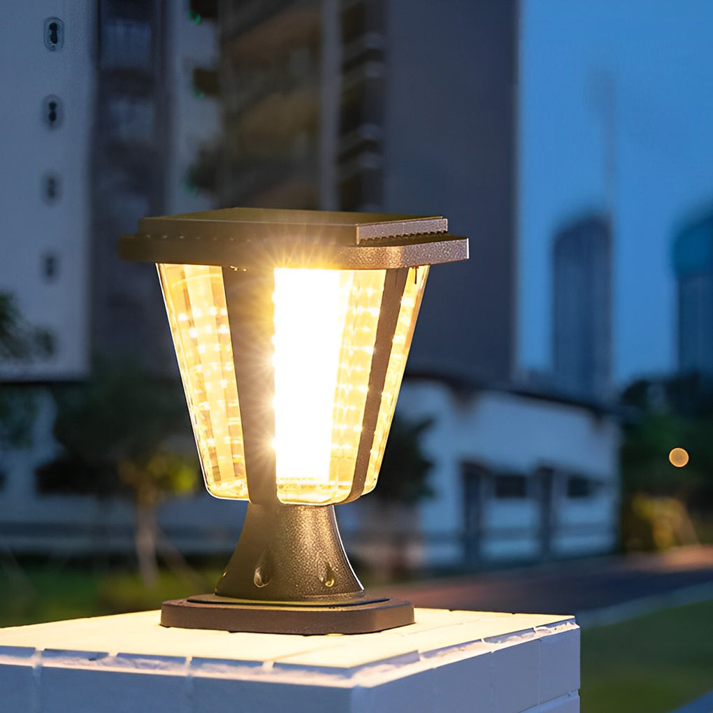 LED Waterproof Motion Sensor Light-control Modern Solar Post Caps Lights