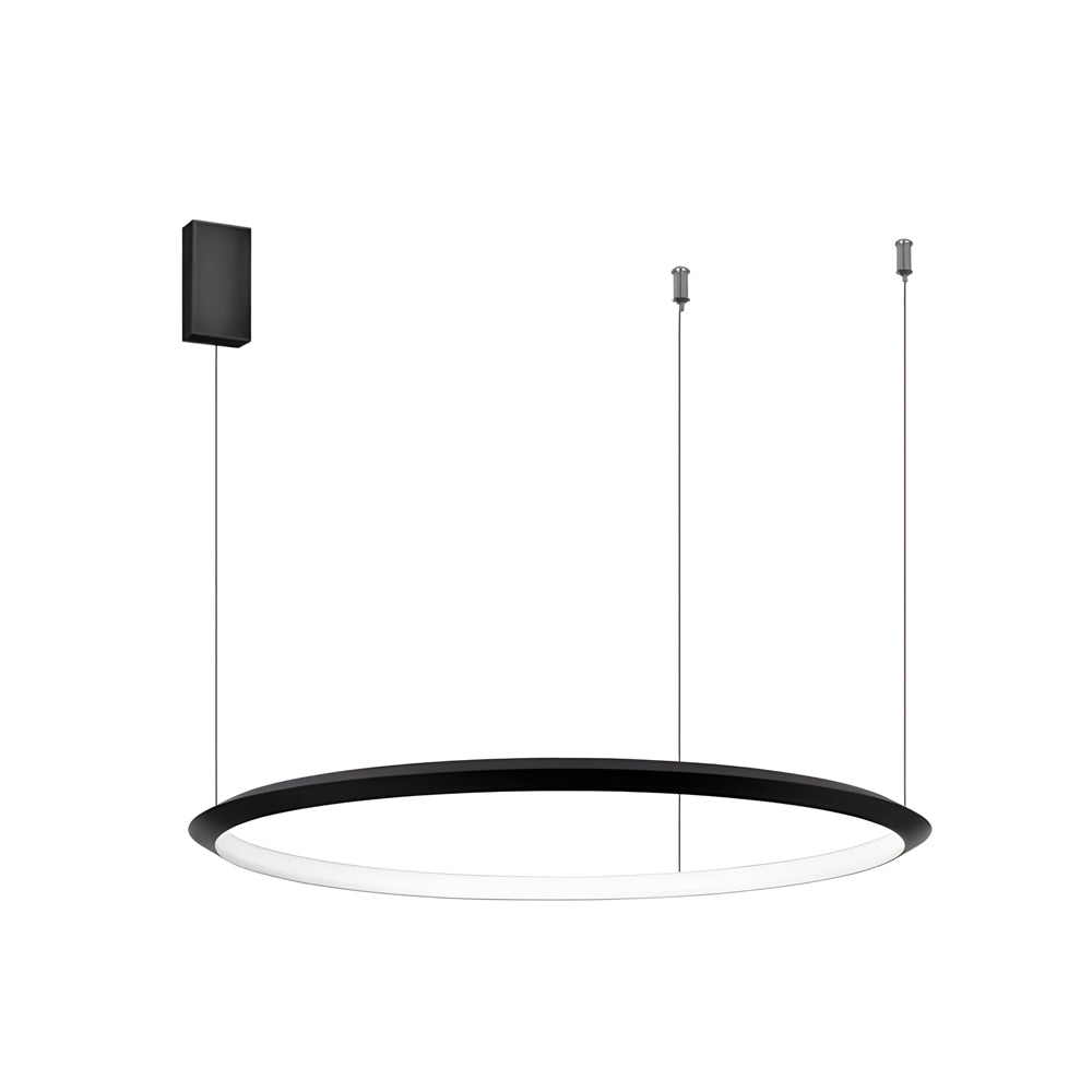 Black Ring Chandelier LED Pendant