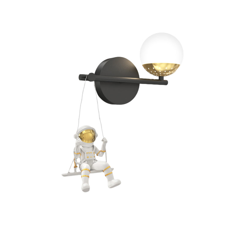 Acrylic Ball Resin Astronaut Decor Swing 3 Step Dimming Modern Wall Lights