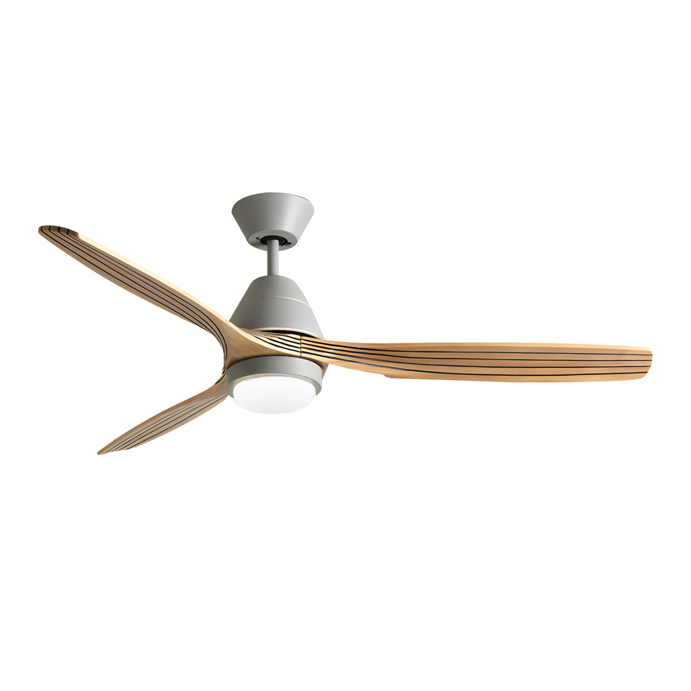 Nordic 52-Inch 3-Blade Wooden Ceiling Fan Light with Remote, 6-Speed