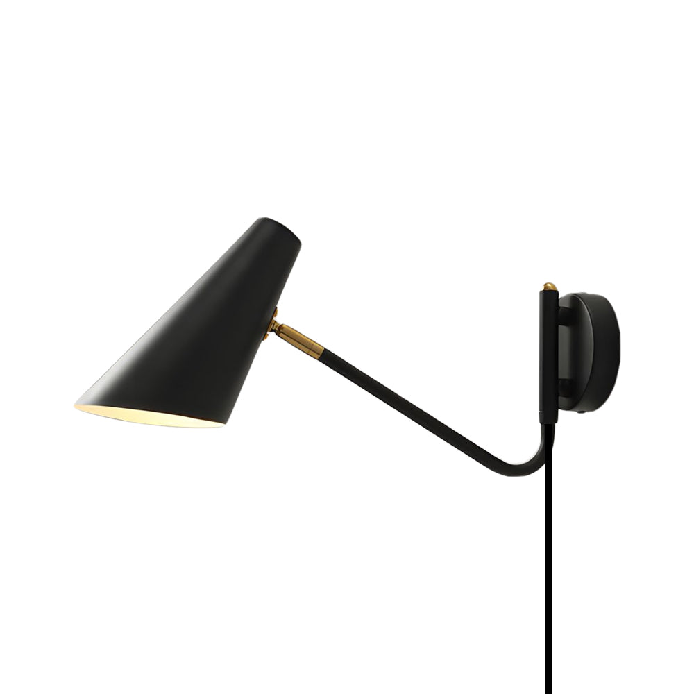 Modern Hoxton Hanging Wall Sconce with Conical Shade - 1-Light