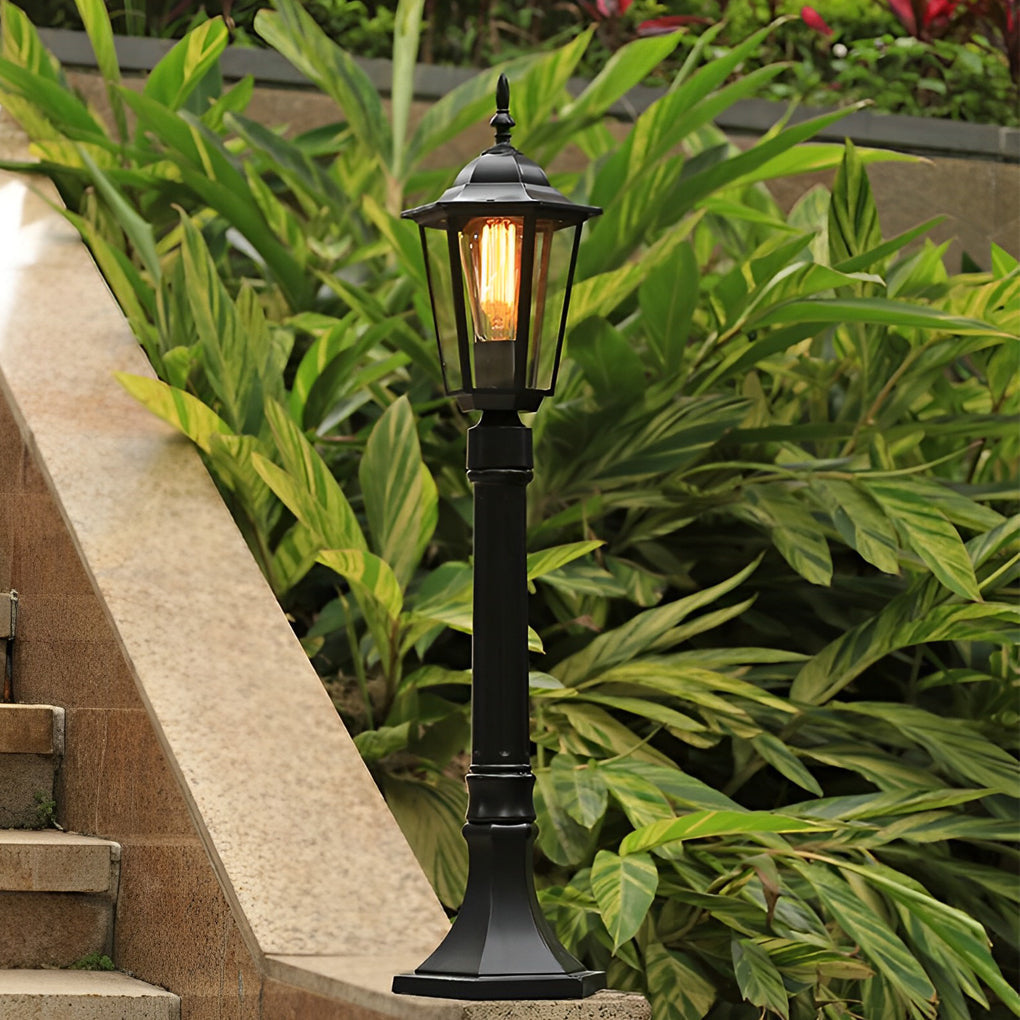 Retro Waterproof Led Black Modern Outdoor Pathway Lights Lawn Lights