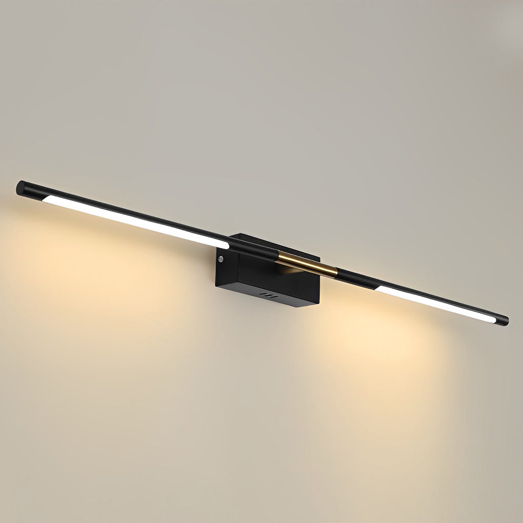 23.6''/39.4'' Black and Gold Linear LED Bathroom Vanity Light Bar