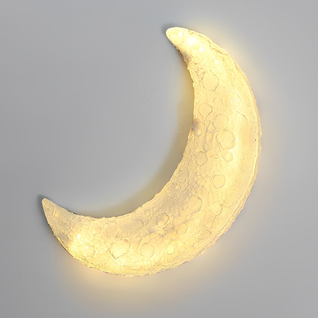 Creative Resin Moon Waterproof LED Modern Outdoor Wall Sconce Lighting